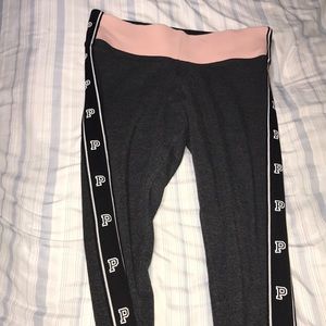 Victoria Secret PINK grey yoga pants.